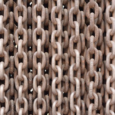 Welded metal chains in the background photo