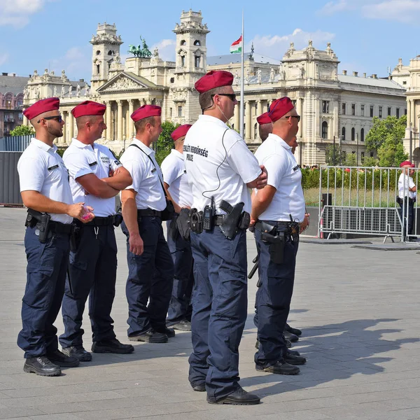 Budapest Ungary Juli 2019 Mitarbeiter Der Streife Der Stadtpolizei Auf — Stockfoto