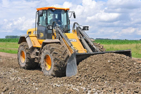 Excavator Field Construction Industry — стоковое фото