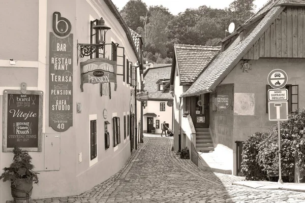 Tschechische Krumlov Tschechische Republik Mai 2019 Ansicht Der Straße Die — Stockfoto