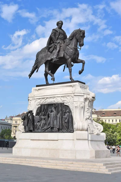Budapest Hongrie Juillet 2019 Statue Gyula Andrassy — Photo