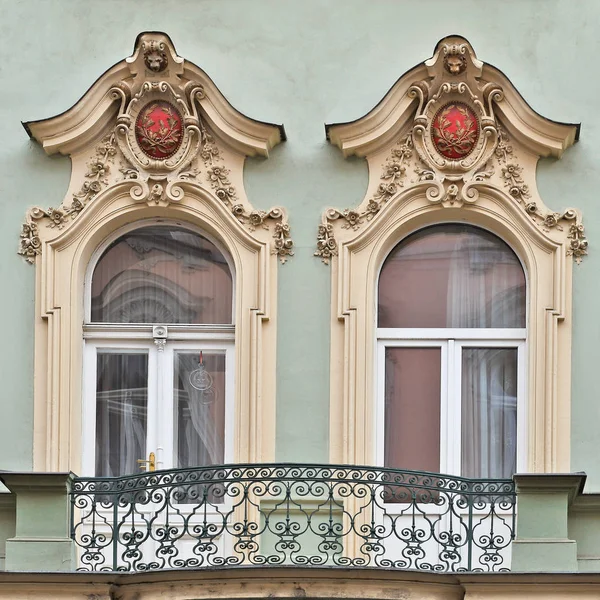 Finestra Antico Edificio Vecchia Praga 2019 — Foto Stock