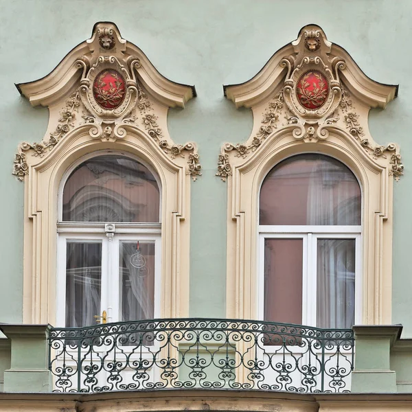 Ventana Edificio Antiguo Praga Vieja 2019 — Foto de Stock