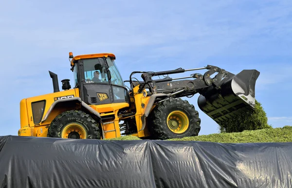 Kalush Oekraïne September 2017 Rammen Van Maïs Kuilvoeder Silo Trog — Stockfoto