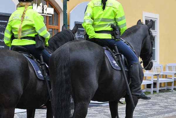 Praha Česko Května 2019 Jízdní Policie Ulici Starého Města — Stock fotografie