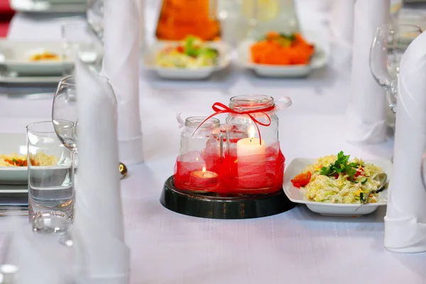 Table Dinner Set Event Party Wedding Reception — Stock Photo, Image
