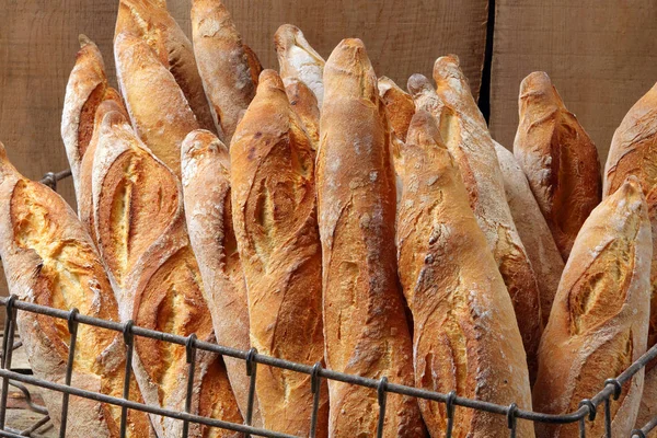 法国法式法式面包篮 — 图库照片