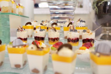 Catering tatlılar, olay o tatlılar çeşitli yakın çekim