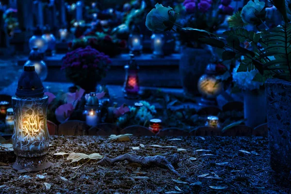 Polish traditional cemetery on the feast of all saints day at 1s