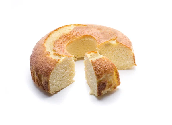 美味的自制蛋糕与圆形状 — 图库照片