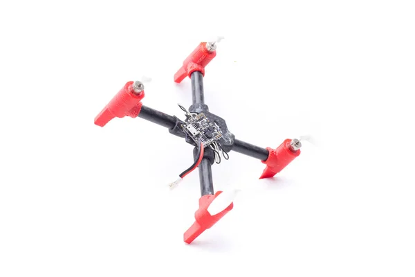 Diy Mini Dron Štětcovými Motory Rámem Vyrobený Tiskárnou — Stock fotografie