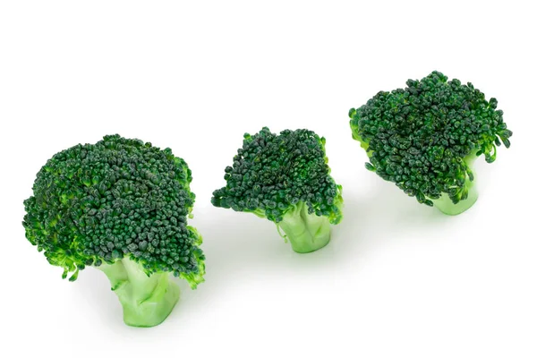 Zelenina Brokolice Izolovaných Bílém Background Close — Stock fotografie