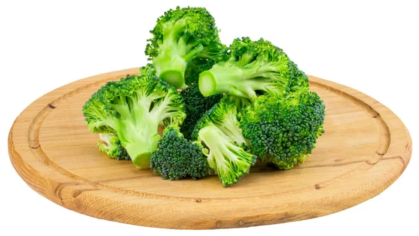 Brokolice Prkénku Izolovaných Bílém Pozadí — Stock fotografie