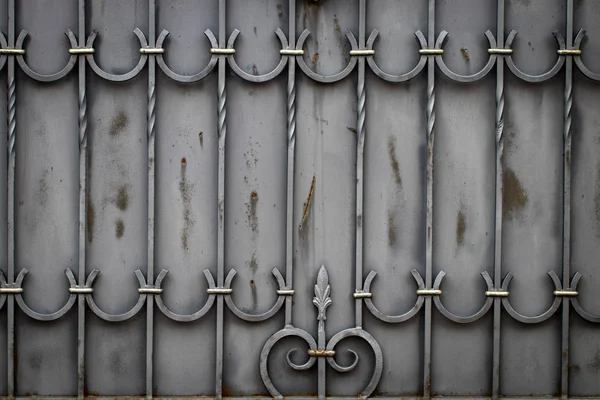 Portões Ferro Forjado Forjamento Ornamental Elementos Forjados Close — Fotografia de Stock