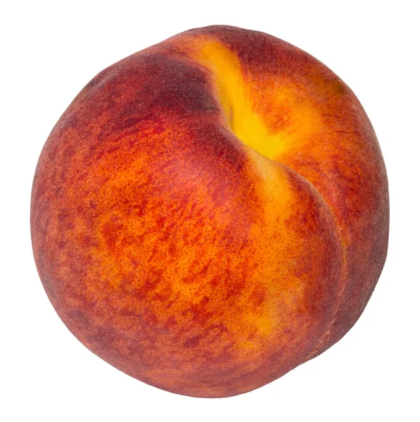 Peach Isolerad Vit Bakgrund Med Urklippsbana — Stockfoto