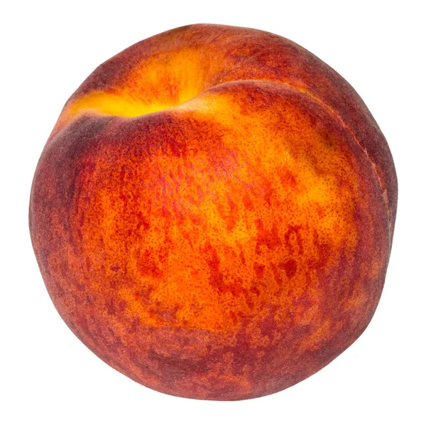 Peach Isolerad Vit Bakgrund Med Urklippsbana — Stockfoto