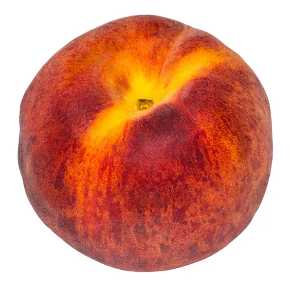 Peach Isolerad Vit Bakgrund Med Urklippsbana — Stockfoto
