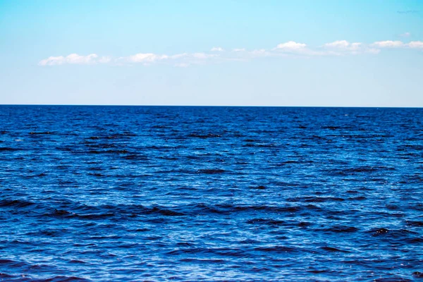 Fondo Azul Del Mar Cielo Vista Sobre — Foto de Stock