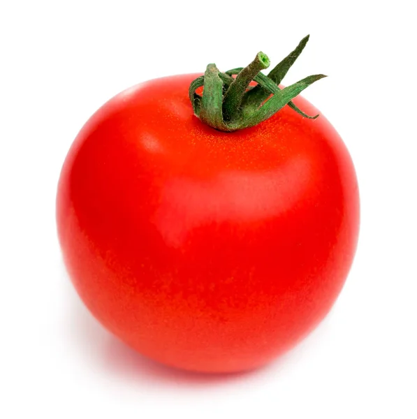 Tomat Isolerad Vit Bakgrund Med Urklippsbana — Stockfoto