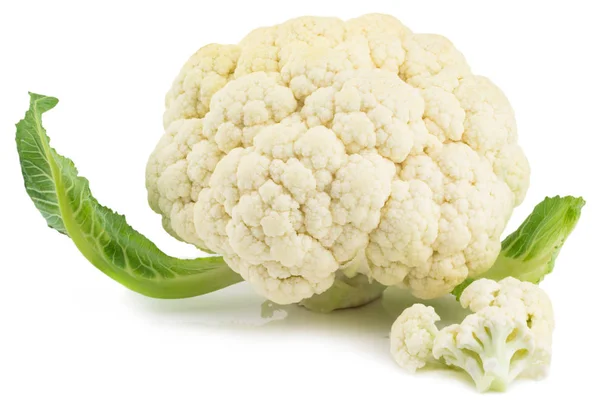 Fresh Cauliflower Isolated White Background Clipping Path — Stock Photo, Image