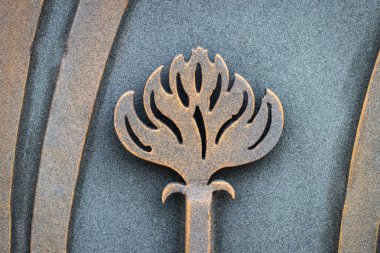 Sahte metal ürünlerinin parçası. yakın plan.