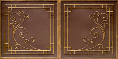 süslü Ferforje metal geçit dekorasyon unsurları.