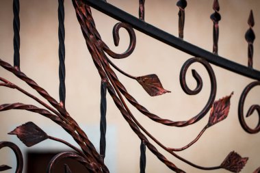 süslü Ferforje metal geçit dekorasyon unsurları.
