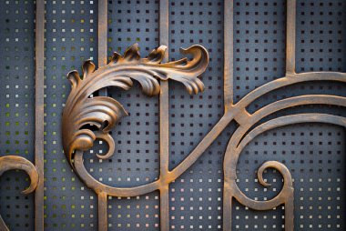 süslü Ferforje metal geçit dekorasyon unsurları.