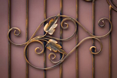 süslü Ferforje metal geçit dekorasyon unsurları.