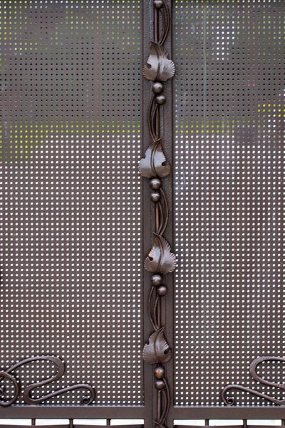 Süslü Ferforje Metal Geçit Dekorasyon Unsurları — Stok fotoğraf
