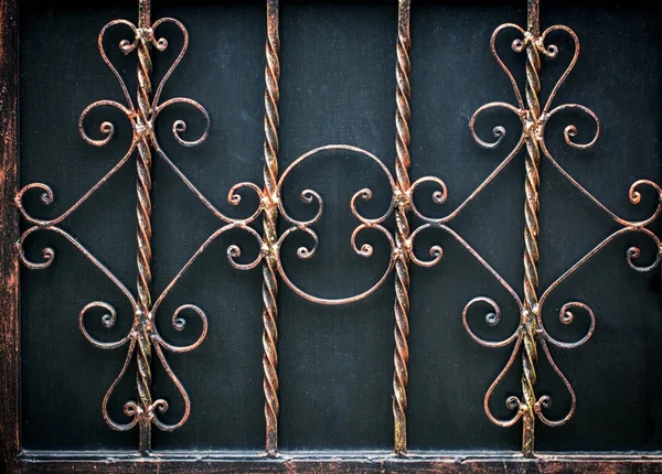 Zdobené Kované Prvky Dekorace Kovová Brána — Stock fotografie