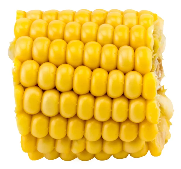 Kukurydziany Białym Tle Białym Tle Obrzynek Ścieżka — Zdjęcie stockowe