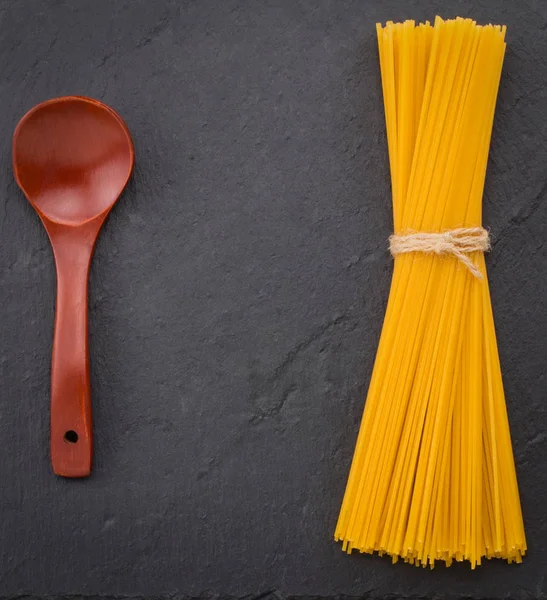 Італійська Кухня Фону Спагетті Шифер Фону Харчування Здорового Харчування Копія — стокове фото