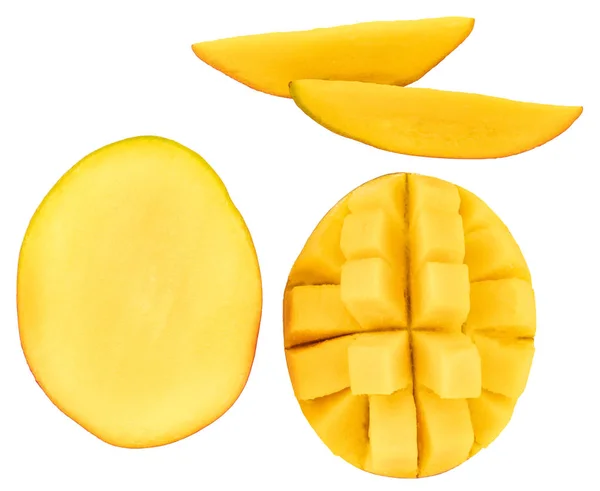 Mango Isolerad Vit Bakgrund Ovanifrån — Stockfoto