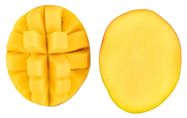 Mango Isolerad Vit Bakgrund Ovanifrån — Stockfoto