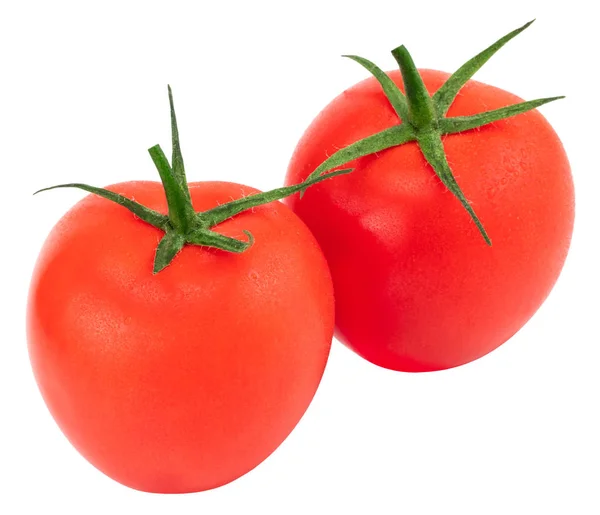 Tomatoes Isolated White Tomato Drops Full Depth Field — Stock Photo, Image