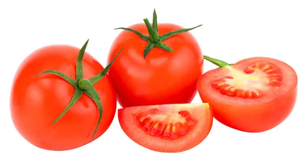 Tomat Isolerade Vitt Med Urklippsbana — Stockfoto