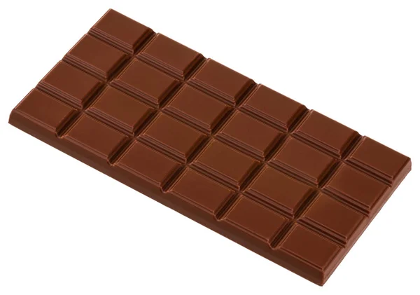 Milchschokolade Riegel Isoliert Auf Weißem Hintergrund Mit Clipping Pfad — Stockfoto