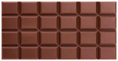 Üstten görünüm sütlü çikolata çubuğundan dokusuna.