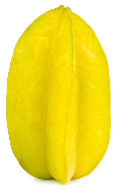 Star Meyve carambola veya yıldız izole kırpma yolu ile beyaz arka plan üzerinde elma (starfruit).