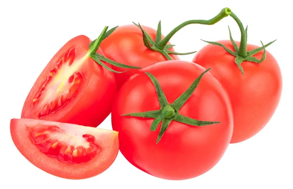 Tomat Isolerade Vitt Med Urklippsbana — Stockfoto