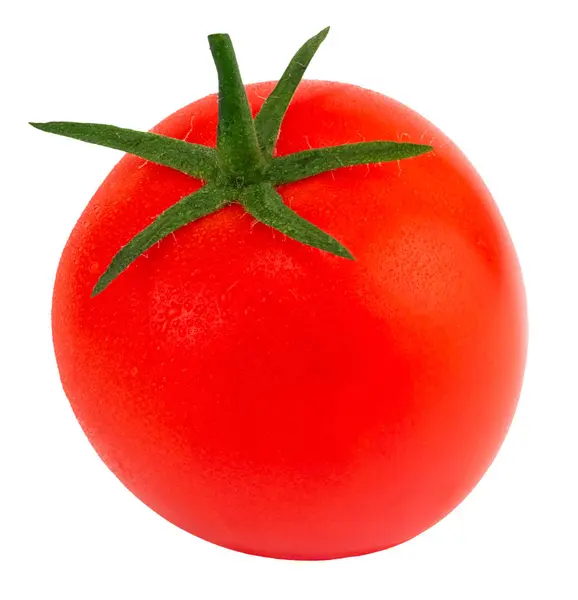 Tomaten Isoliert Auf Weiß Tomate Mit Tropfen Volle Schärfentiefe — Stockfoto