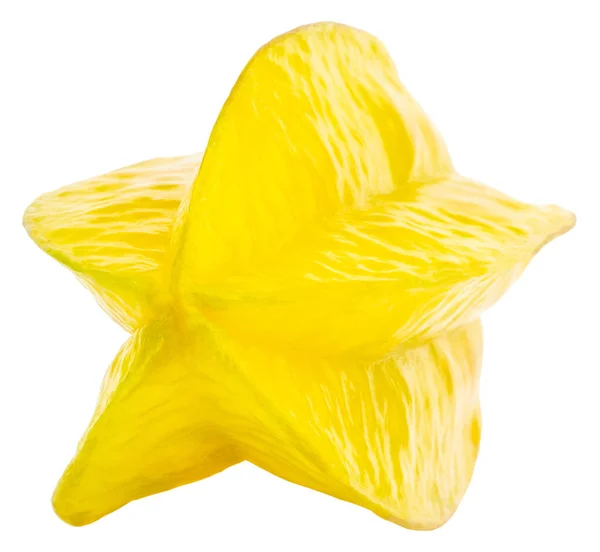 Carambola Frutos Estrelados Maçã Estrelada Starfruit Isolada Fundo Branco Com — Fotografia de Stock