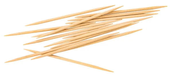 Wooden Toothpicks Isolated White Background Clipping Path — Stock Photo, Image