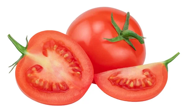 Tomate Isoliert Auf Weiß Mit Schnittpfad — Stockfoto