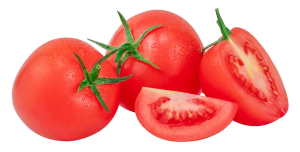 Tomat isolerade på vitt. Med urklippsbana — Stockfoto