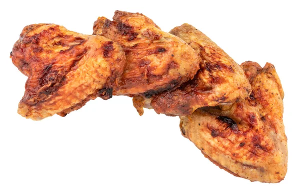 Grillezett csirkeszárnyak elszigetelt fehér alapon — Stock Fotó