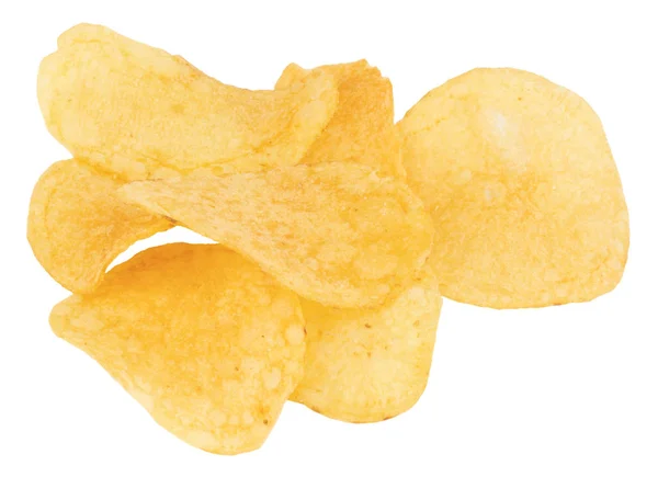 Potato chips isolated on white background. — Stock Photo, Image