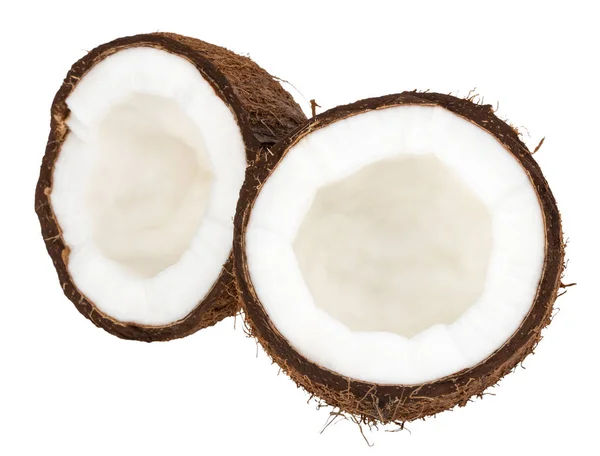 Kokosy na białym tle na białym tle ze ścieżką przycinającą — Zdjęcie stockowe