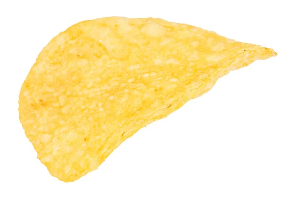 Eine Kartoffelchips isoliert auf weißem Hintergrund — Stockfoto